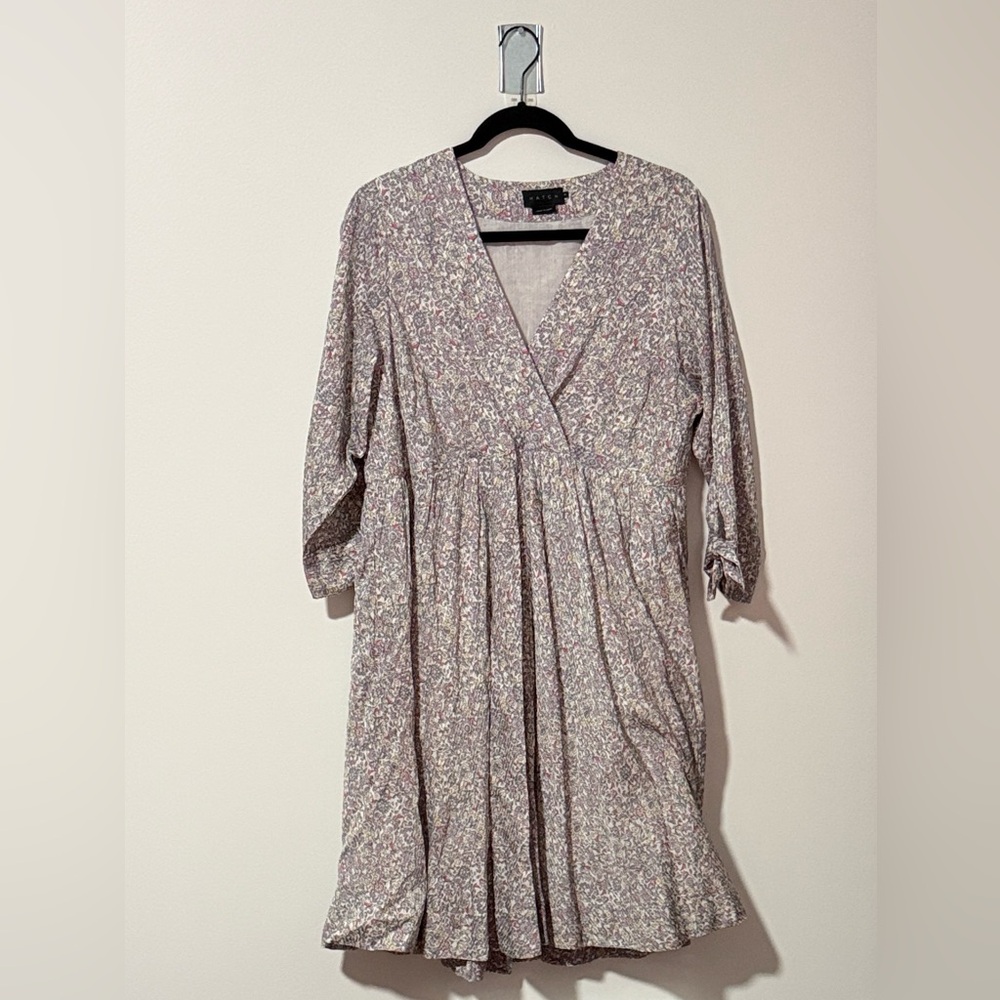 Hatch Lavender Floral 3/4 Sleeve Nursing and Maternity Dress